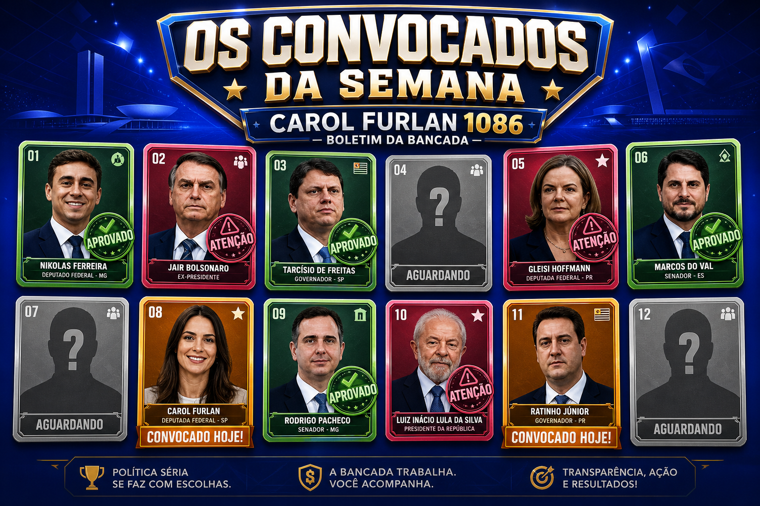 Álbum de figurinhas dos Convocados da Semana